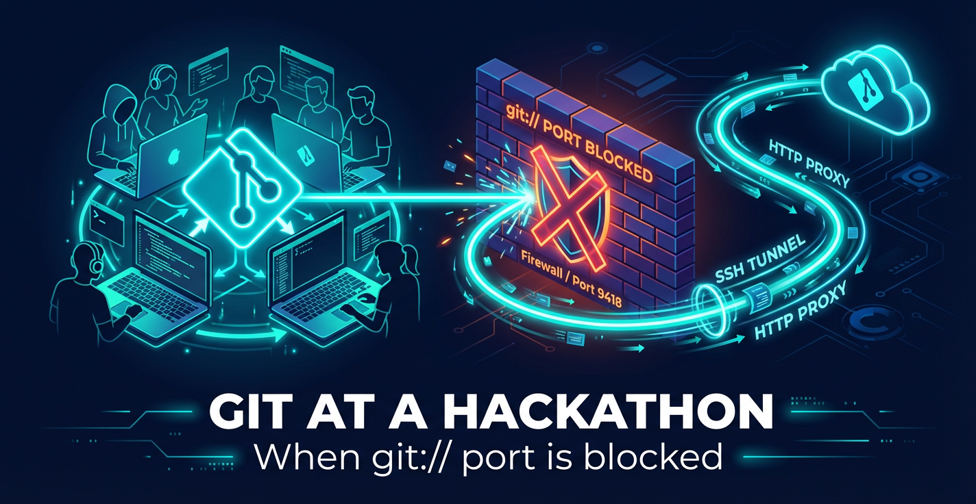 Using git at a hackathon where git:// port is blocked